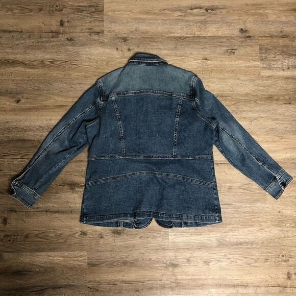 St. John’s Bay Women’s Blue Jean Jacket, size 1X - Picture 7 of 11
